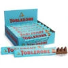 Toblerone Crunchy Salty Almond Chocolate Bars: 20-Piece Box -Candy World Shop toblerone crunchy salty almond chocolate bars 20 piece box candy warehouse 1