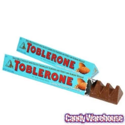 Toblerone Crunchy Salty Almond Chocolate Bars: 20-Piece Box -Candy World Shop toblerone crunchy salty almond chocolate bars 20 piece box candy warehouse 3