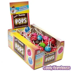 Tootsie Pops - Fun Flavors Assortment: 100-Piece Box -Candy World Shop tootsie pops fun flavors assortment 100 piece box candy warehouse 4