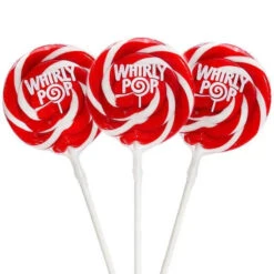 Whirly Pop 1.5-Ounce Swirl Suckers - Red: 24-Piece Display