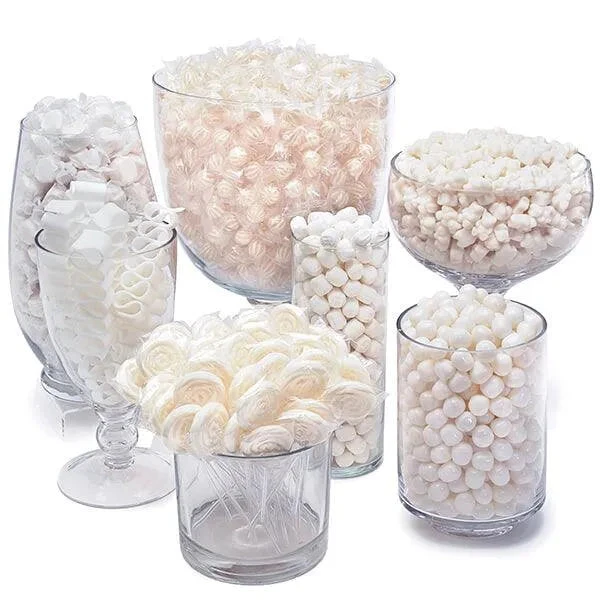 White Candy Bar Table Assortment 3 White Candy Bar Table Assortment