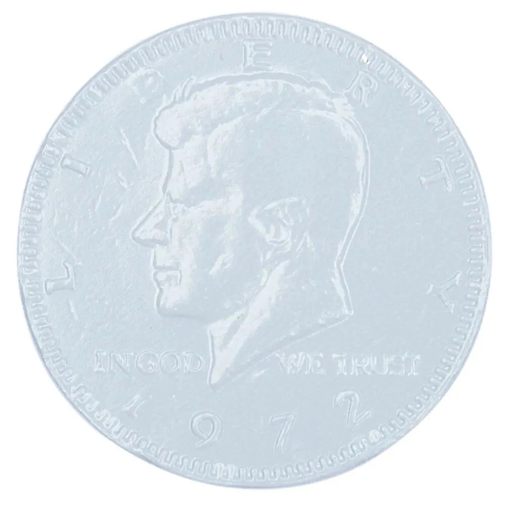 White Foiled Milk Chocolate Coins: 1LB Bag 3 White Foiled Milk Chocolate Coins: 1LB Bag