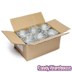 Windowed Round Candy Tins - 2-Ounce: 24-Piece Set -Candy World Shop windowed round candy tins 2 ounce 24 piece set candy warehouse 4