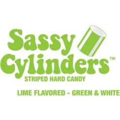 YumJunkie Sassy Cylinders Lime Green Striped Hard Candy: 5LB Bag -Candy World Shop yumjunkie sassy cylinders lime green striped hard candy 5lb bag candy warehouse 3