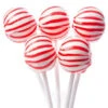 YumJunkie Sassy Spheres Cherry Red Striped Ball Lollipops: 100-Piece Bag -Candy World Shop yumjunkie sassy spheres cherry red striped ball lollipops 100 piece bag candy warehouse 1