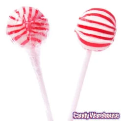 YumJunkie Sassy Spheres Cherry Red Striped Ball Lollipops: 100-Piece Bag -Candy World Shop yumjunkie sassy spheres cherry red striped ball lollipops 100 piece bag candy warehouse 4