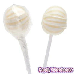 YumJunkie Sassy Spheres Pineapple White Striped Ball Lollipops: 100-Piece Bag -Candy World Shop yumjunkie sassy spheres pineapple white striped ball lollipops 100 piece bag candy warehouse 4