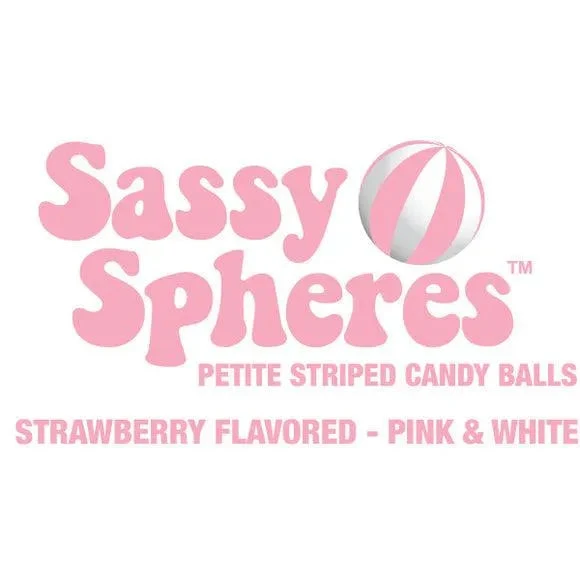 YumJunkie Sassy Spheres Strawberry Pink Striped Candy Balls - Petite: 5LB Bag 6 YumJunkie Sassy Spheres Strawberry Pink Striped Candy Balls - Petite: 5LB Bag - Image 4